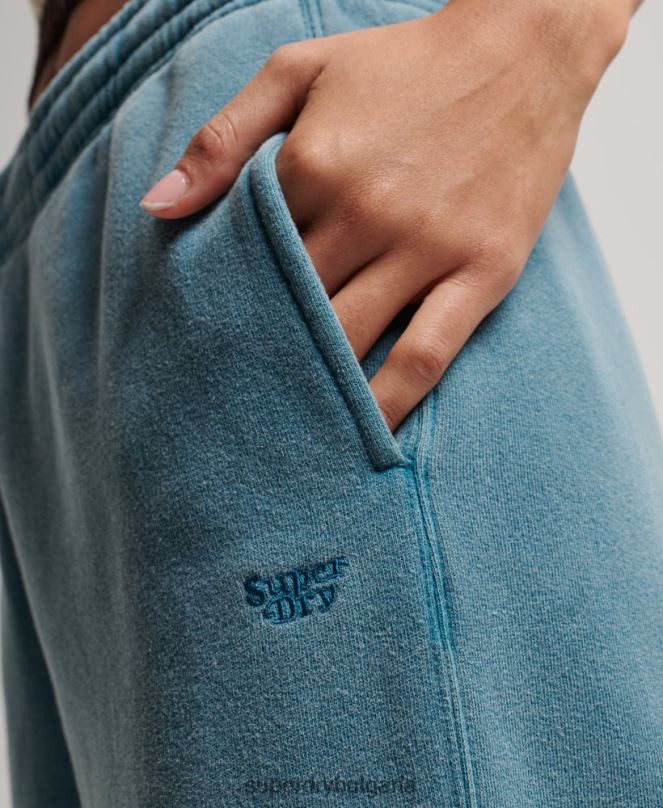 Superdry облекло N00H3935 тюркоаз Жени измийте прави джогинг