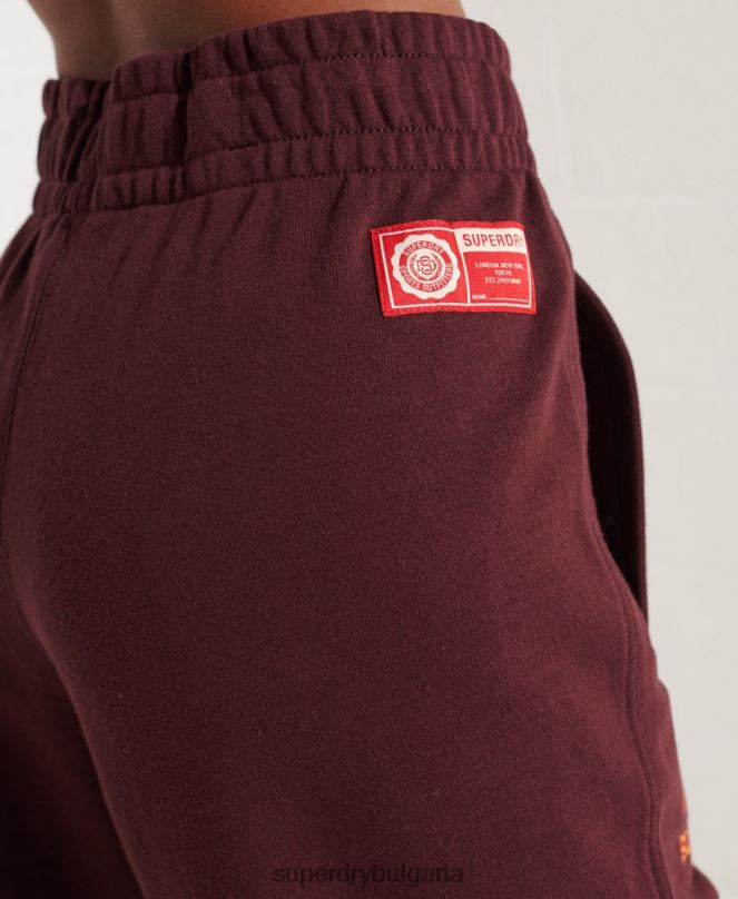 Superdry облекло N00H3938 червен Жени колеж графични джогинг