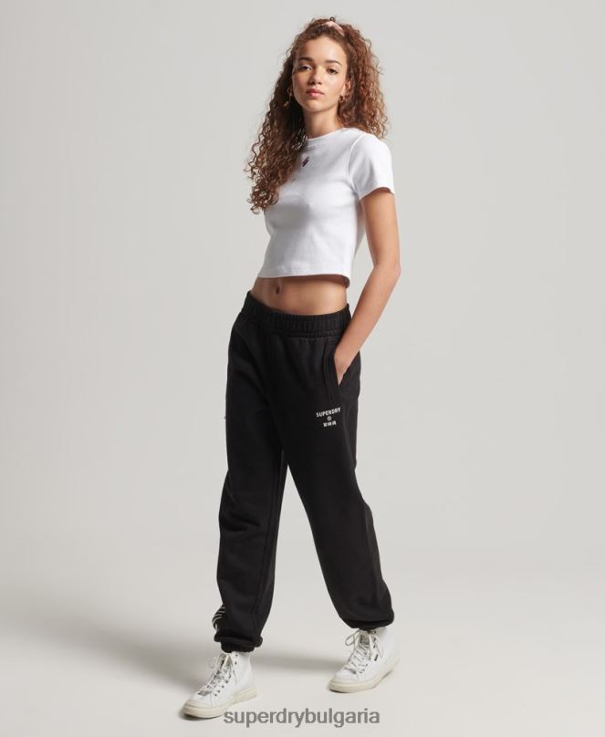 Superdry облекло N00H3940 черен Жени основни спортове за джогинг