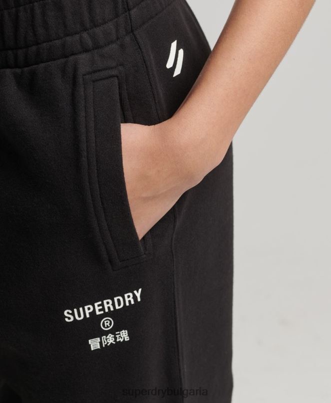 Superdry облекло N00H3940 черен Жени основни спортове за джогинг