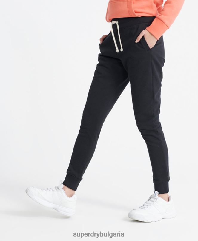 Superdry облекло N00H3941 черен Жени маратонки за джогинг със стандартен етикет от органичен памук