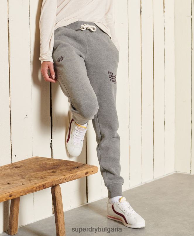 Superdry облекло N00H3942 тъмно сив Жени гордост в крафт джогингите