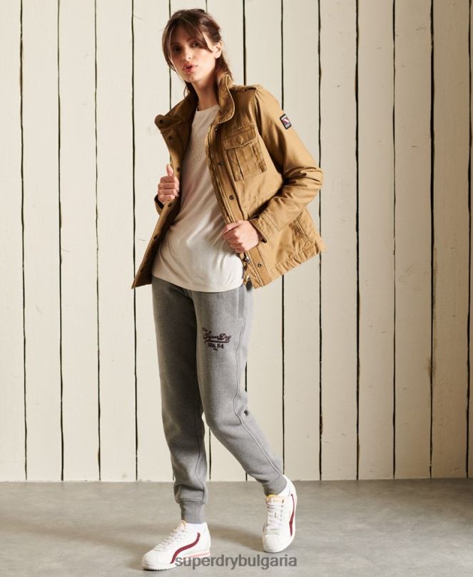 Superdry облекло N00H3942 тъмно сив Жени гордост в крафт джогингите