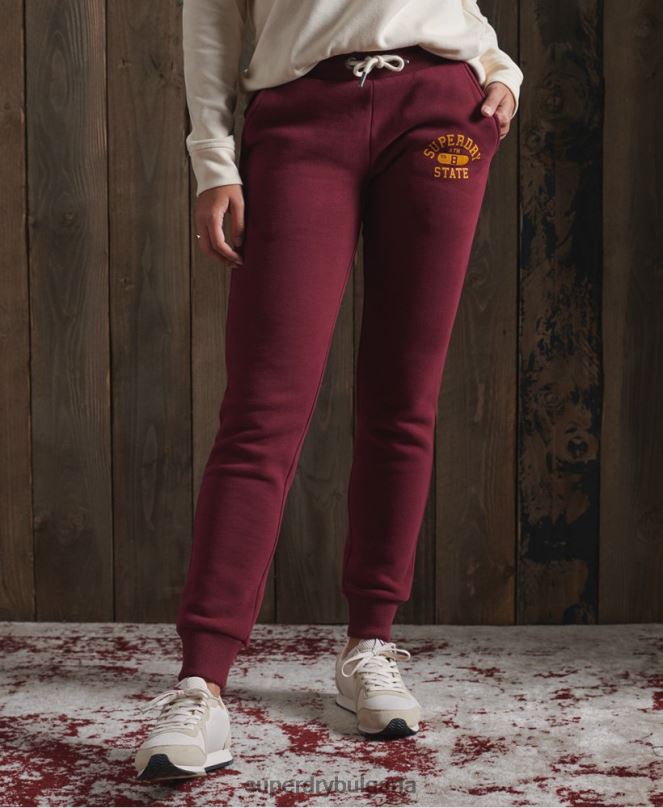 Superdry облекло N00H3945 червен Жени класически джогинг за лека атлетика
