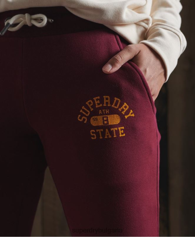 Superdry облекло N00H3945 червен Жени класически джогинг за лека атлетика