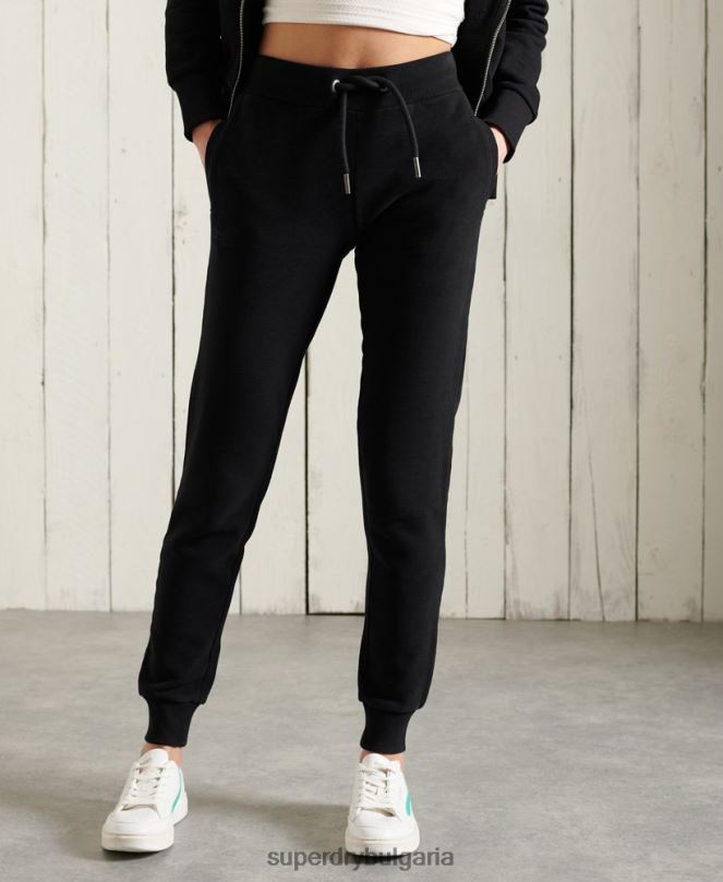 Superdry облекло N00H3947 черен Жени класически джогинг с оранжев етикет