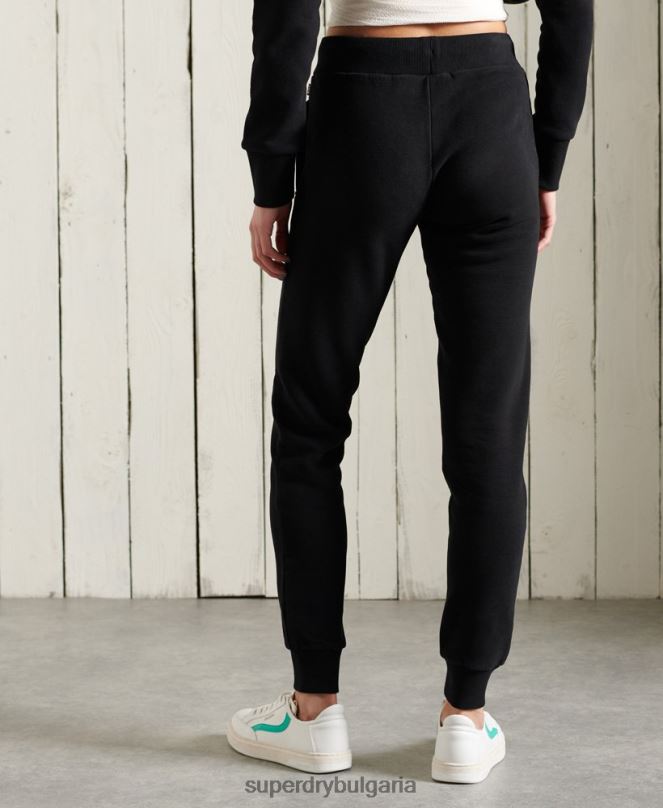 Superdry облекло N00H3947 черен Жени класически джогинг с оранжев етикет