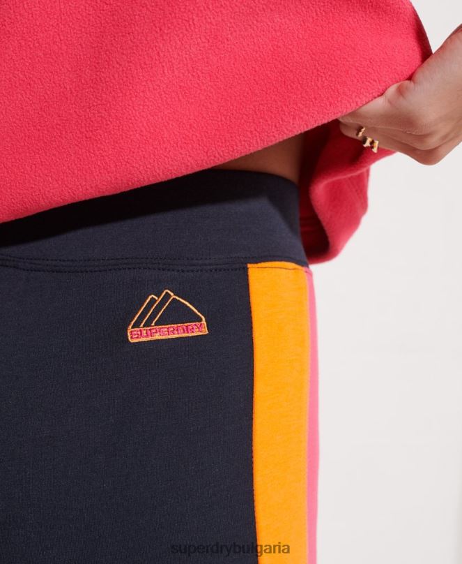 Superdry облекло N00H3948 военноморски флот Жени планински издигнат пламък джогинг