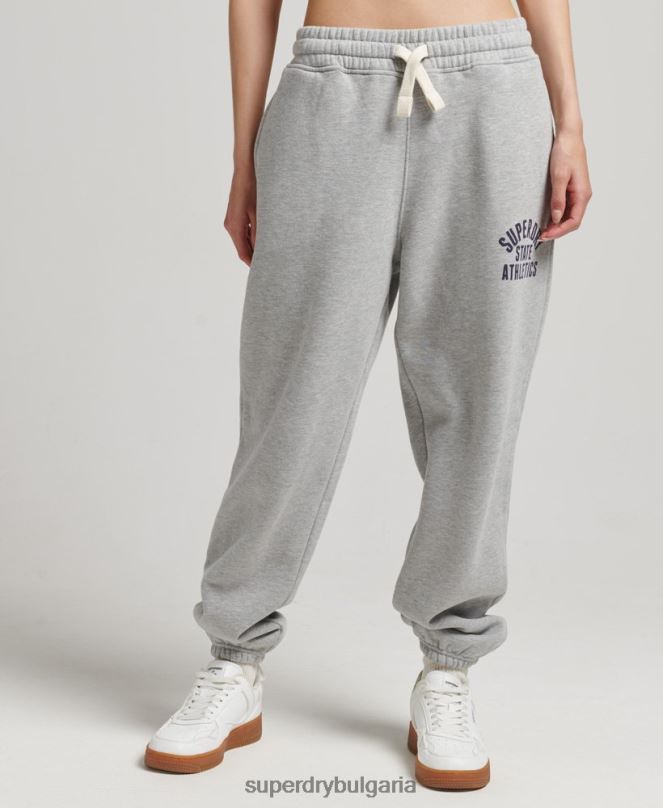 Superdry облекло N00H6511 сиво Жени реколта студентски джогинг