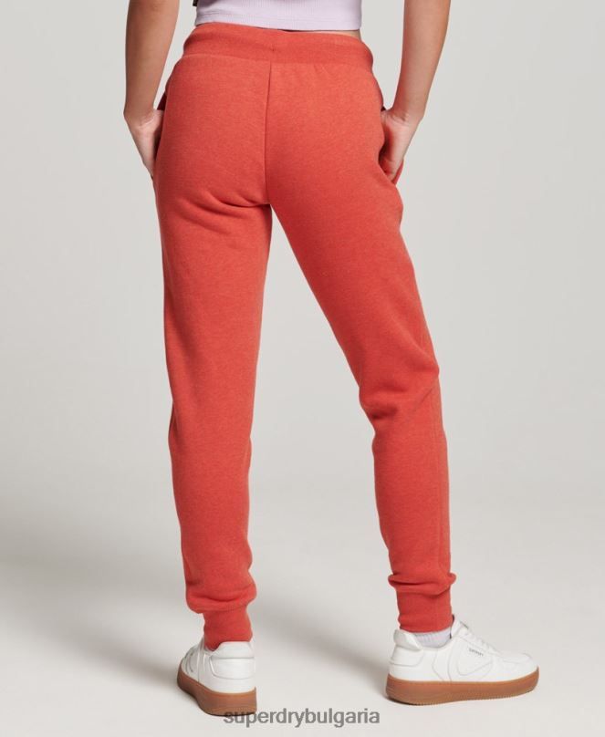 Superdry облекло N00H6537 оранжево Жени лого за джогинг от органичен памук