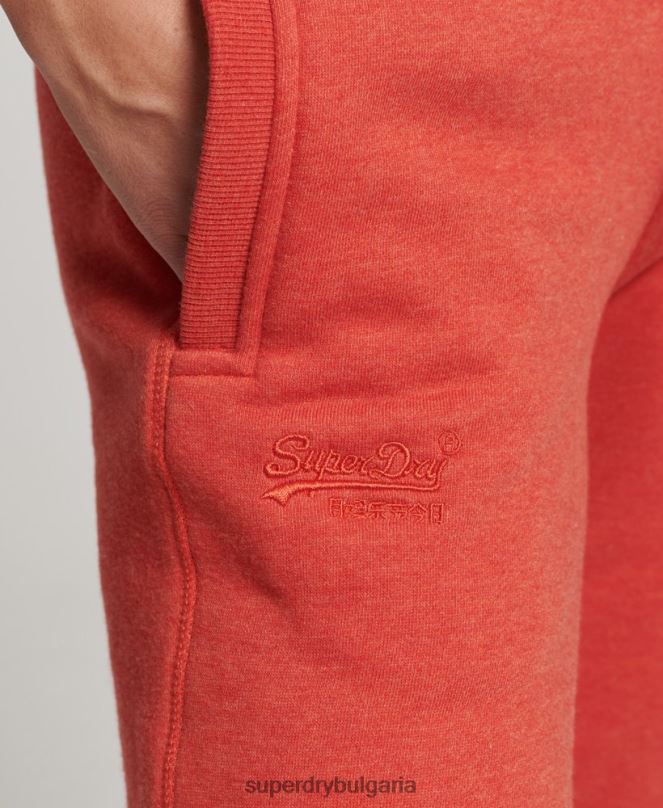 Superdry облекло N00H6537 оранжево Жени лого за джогинг от органичен памук