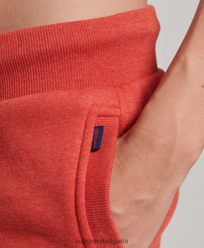 Superdry облекло N00H6537 оранжево Жени лого за джогинг от органичен памук