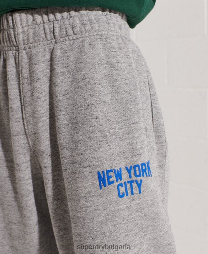 Superdry облекло N00H6563 светло сив Жени джогери от градски колеж
