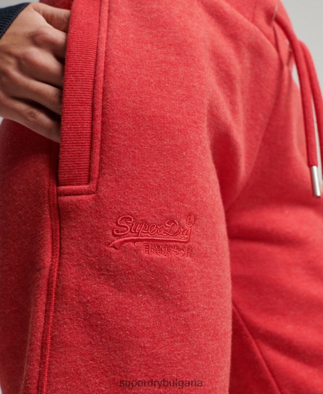 Superdry облекло N00H6579 червен Жени джогинг ретро бродирани лого от органичен памук