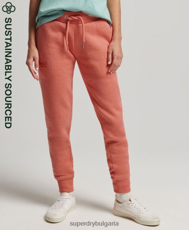 Superdry облекло N00H6580 корал Жени джогинг ретро бродирани лого от органичен памук