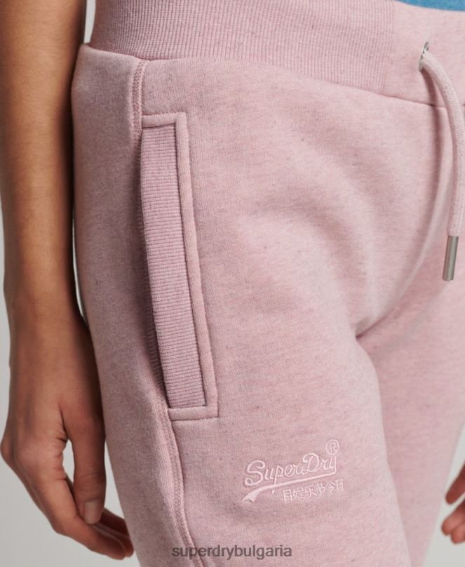 Superdry облекло N00H6581 розово Жени джогинг ретро бродирани лого от органичен памук
