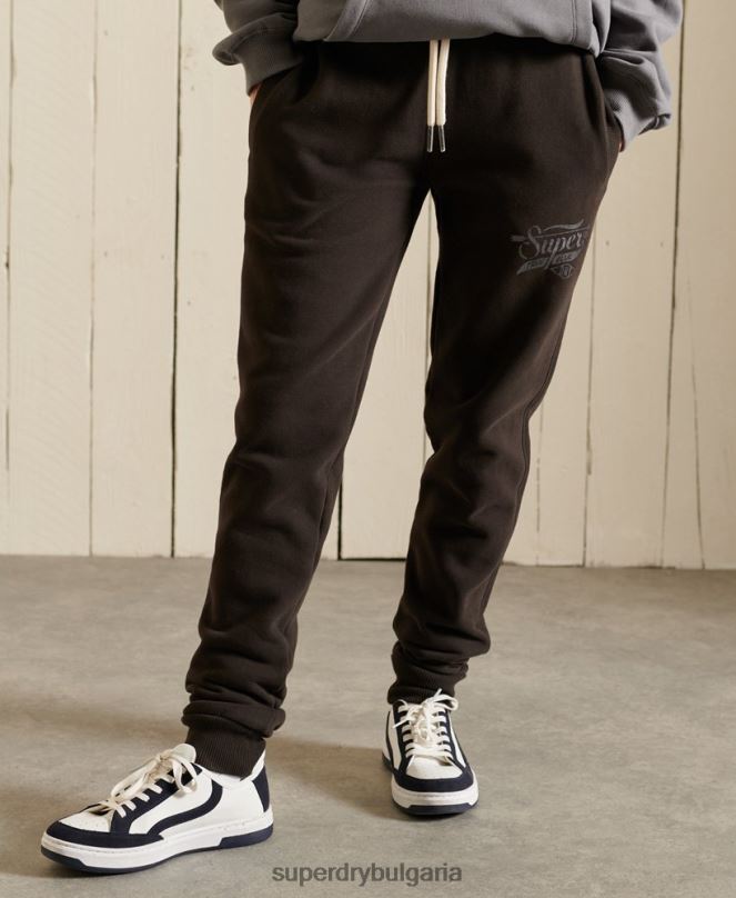 Superdry облекло N00H6584 кафяво Жени работни дрехи за джогинг в стил скрипт