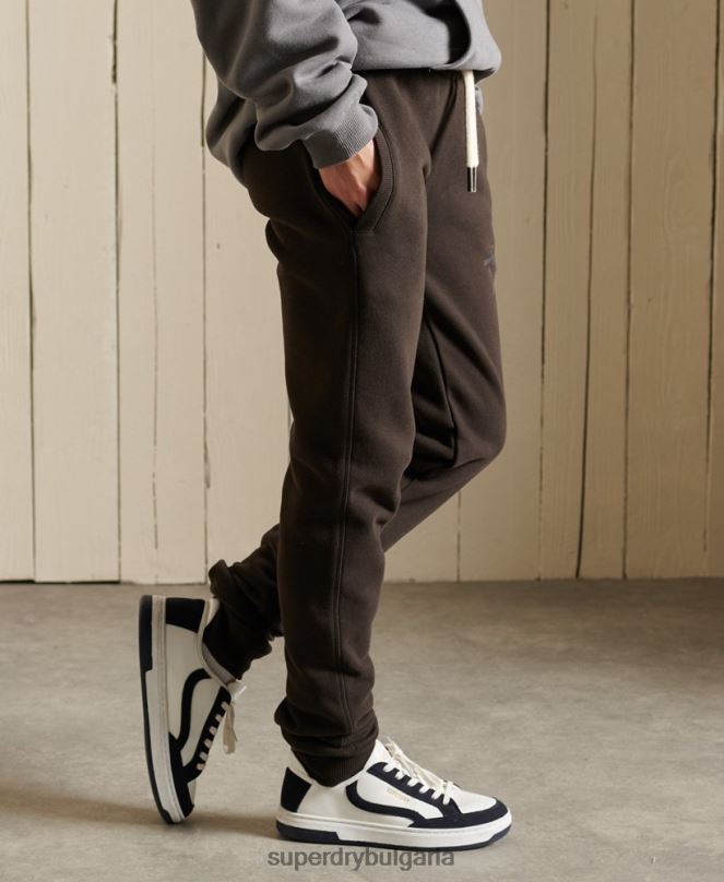 Superdry облекло N00H6584 кафяво Жени работни дрехи за джогинг в стил скрипт