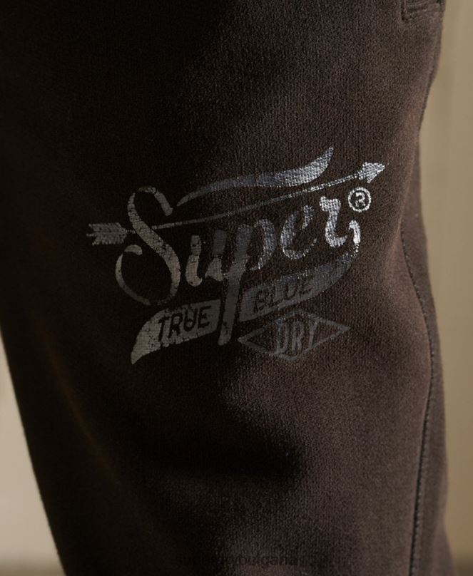Superdry облекло N00H6584 кафяво Жени работни дрехи за джогинг в стил скрипт