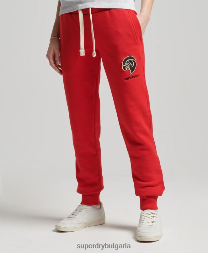 Superdry облекло N00H6587 червен Жени реколта колегиални джогинг