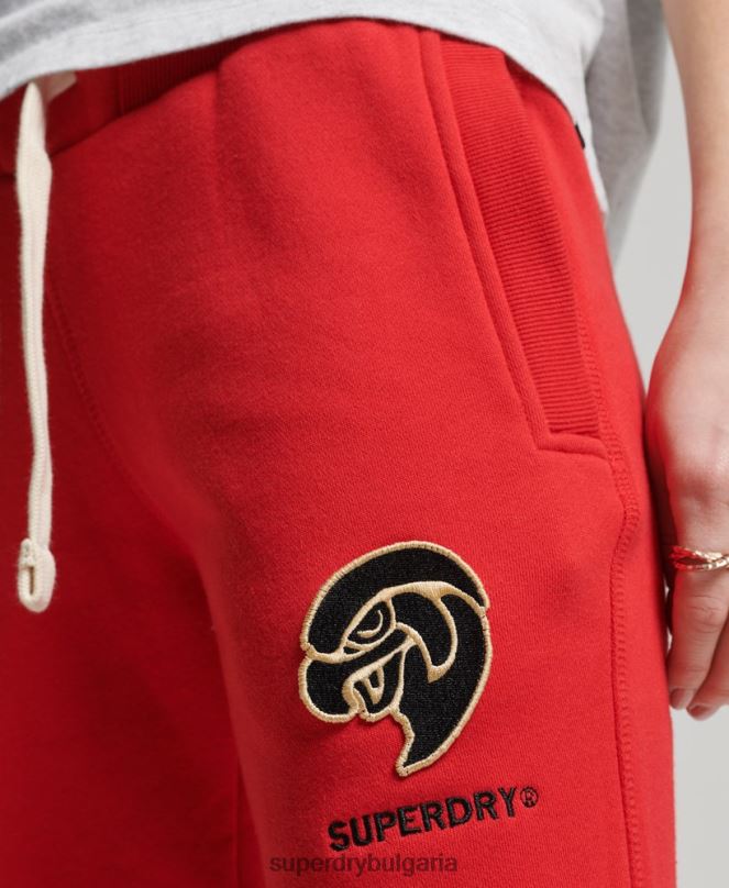 Superdry облекло N00H6587 червен Жени реколта колегиални джогинг