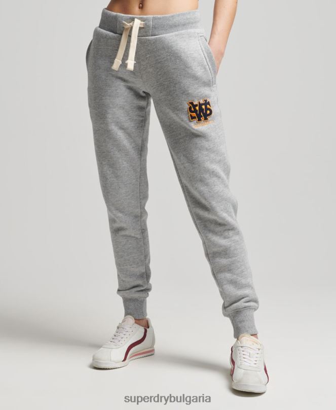 Superdry облекло N00H6588 сиво Жени реколта студентски джогинг