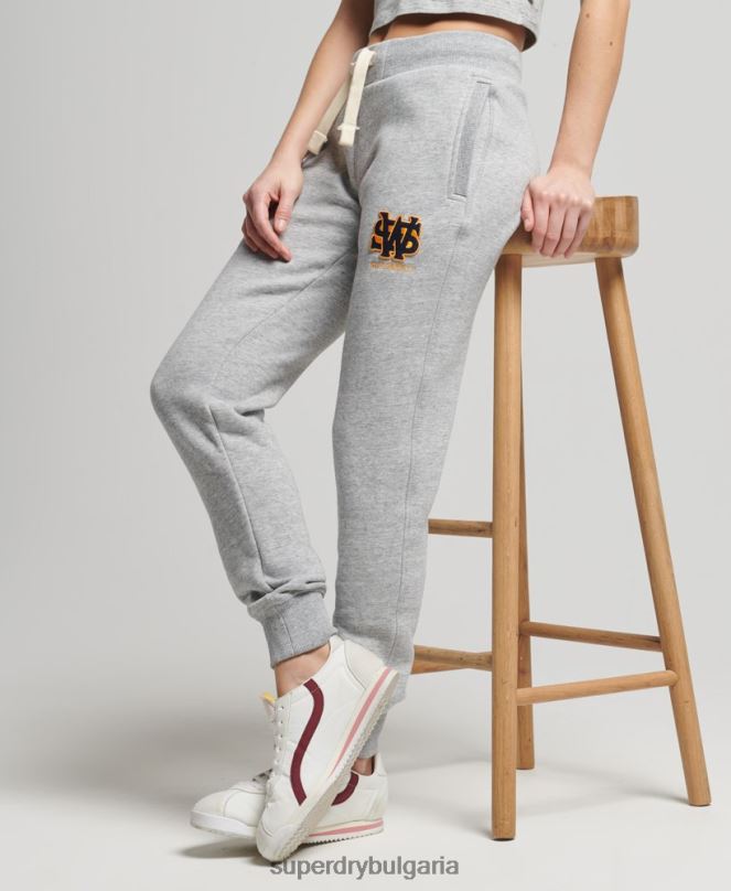 Superdry облекло N00H6588 сиво Жени реколта студентски джогинг
