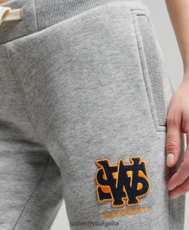 Superdry облекло N00H6588 сиво Жени реколта студентски джогинг