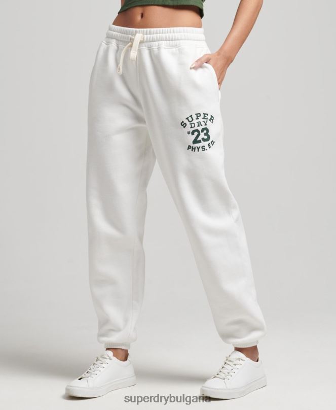 Superdry облекло N00H6633 сметана Жени реколта студентски джогинг