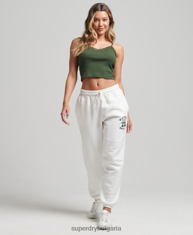 Superdry облекло N00H6633 сметана Жени реколта студентски джогинг