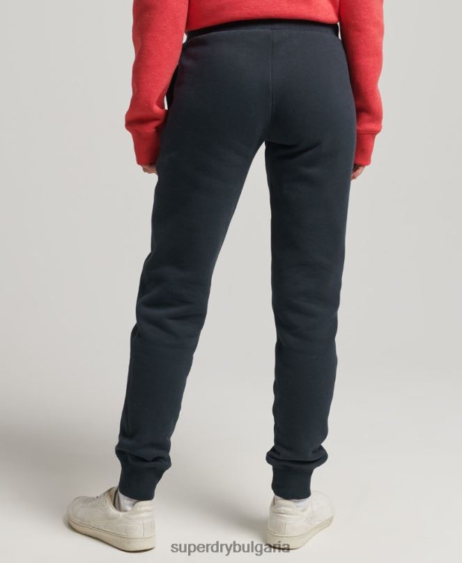 Superdry облекло N00H6640 военноморски флот Жени джогинг ретро бродирани лого от органичен памук