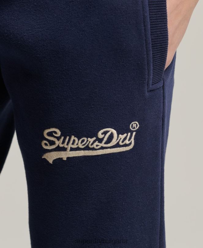 Superdry облекло N00H6655 военноморски флот Жени колежански джогинг с ретро лого