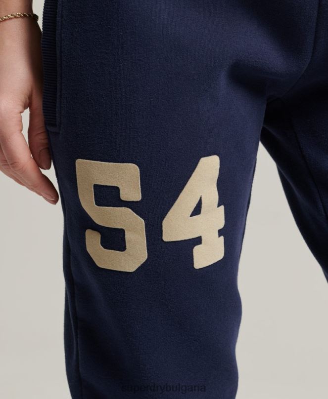 Superdry облекло N00H6655 военноморски флот Жени колежански джогинг с ретро лого