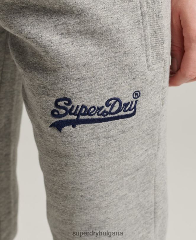 Superdry облекло N00H6656 сиво Жени колежански джогинг с ретро лого