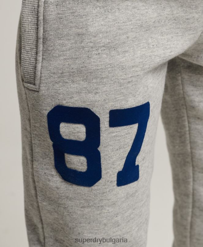 Superdry облекло N00H6656 сиво Жени колежански джогинг с ретро лого