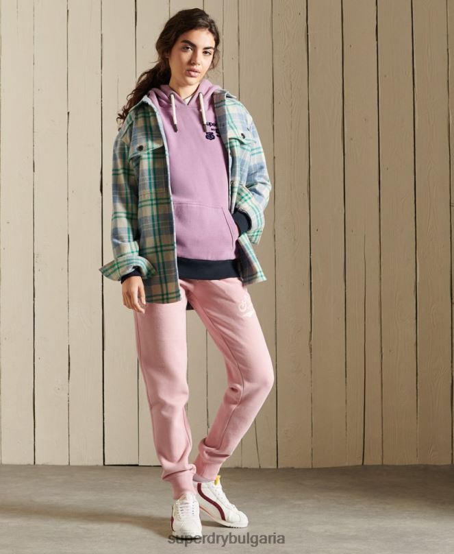 Superdry облекло N00H6683 розово Жени гордост в крафт джогингите