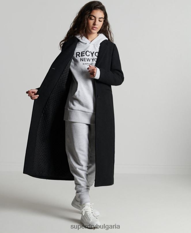 Superdry облекло N00H6687 светло сив Жени рециклирани микро горнище за джогинг