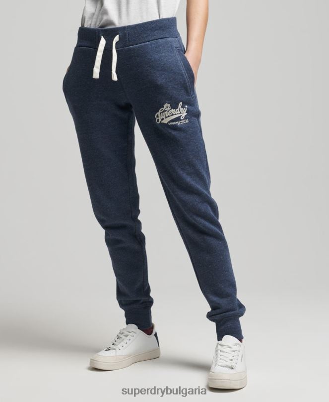 Superdry облекло N00H6714 военноморски флот Жени студентски джогинг стил на винтидж сценарий