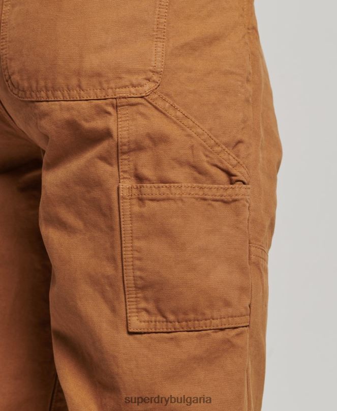Superdry облекло N00H4094 кафяво Жени ретро дърводелски гащеризон