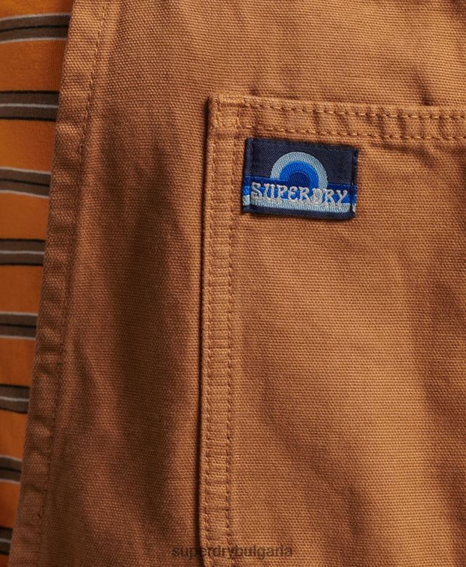 Superdry облекло N00H4094 кафяво Жени ретро дърводелски гащеризон