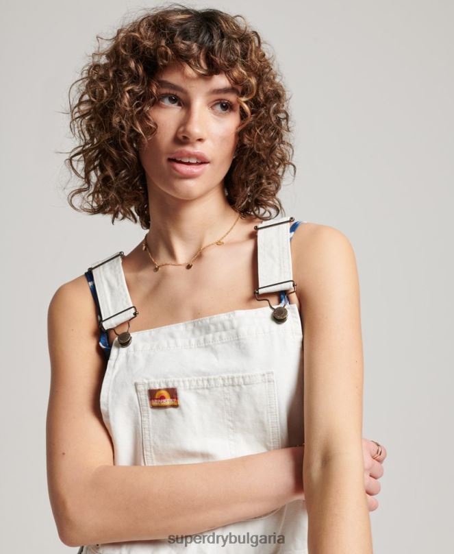 Superdry облекло N00H4096 сметана Жени ретро дърводелски гащеризон