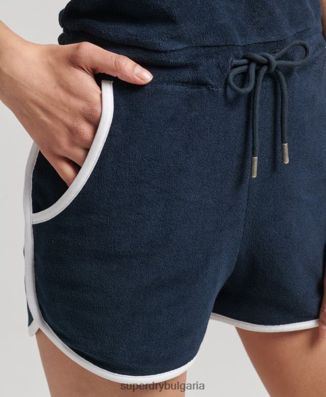 Superdry облекло N00H4100 военноморски флот Жени ретро хавлиен костюм за игра
