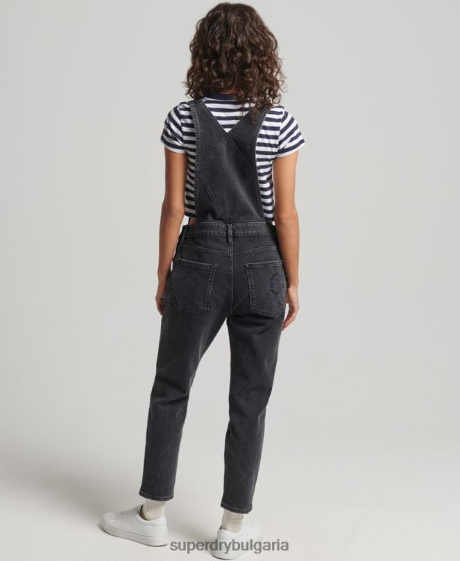 Superdry облекло N00H4106 черен Жени тънки стеснени гащеризон