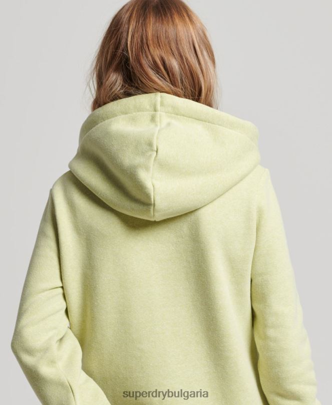 Superdry облекло N00H2168 зелено Жени реколта страхотна качулка за открито