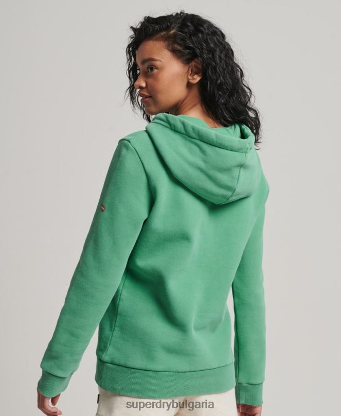 Superdry облекло N00H2202 зелено Жени ретро сенчеста качулка