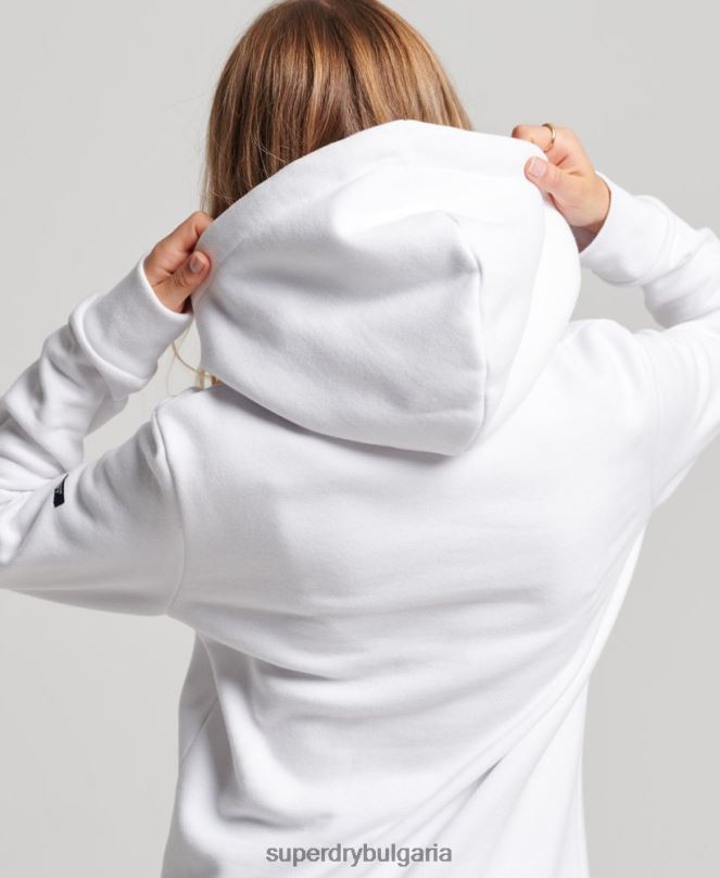 Superdry облекло N00H2206 бяло Жени ретро дъгова качулка
