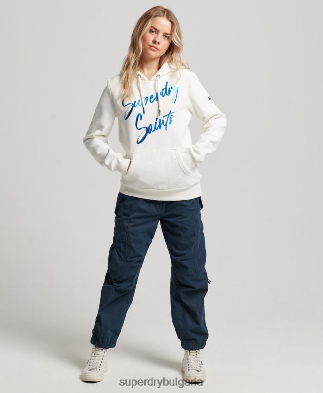 Superdry облекло N00H2210 бяло Жени украсена качулка