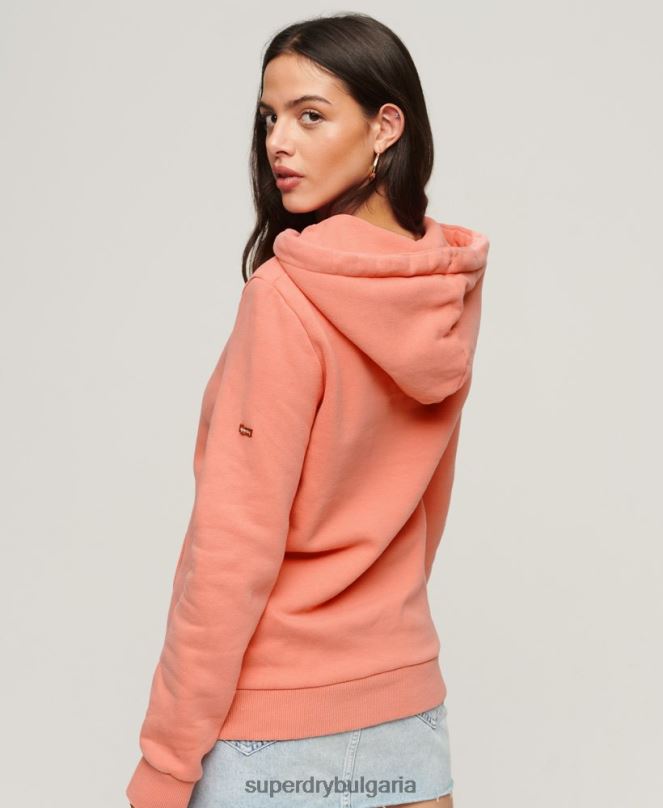 Superdry облекло N00H2243 корал Жени ретро сенчеста качулка
