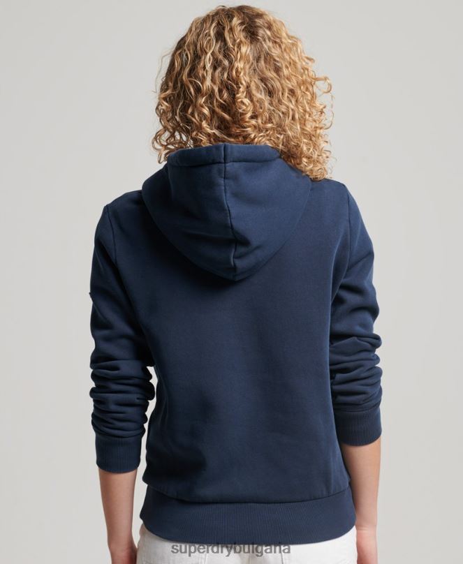 Superdry облекло N00H2301 военноморски флот Жени ретро суичър с качулка