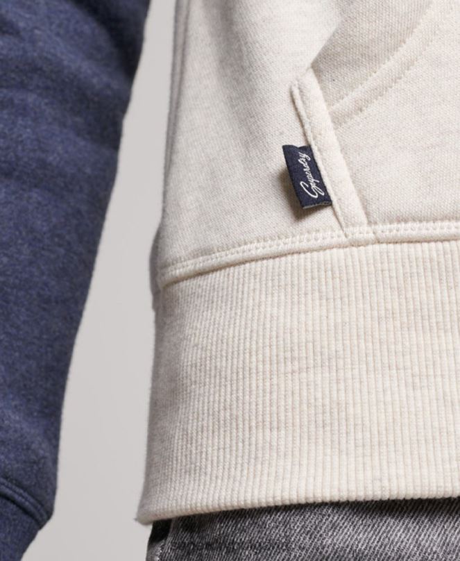 Superdry облекло N00H3272 военноморски флот Жени бейзболна качулка с ретро лого и цип